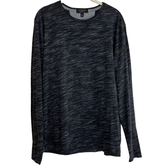 Banana Republic Factory Womens Size Large Black Space Dye Moisture Wicking - Picture 1 of 5